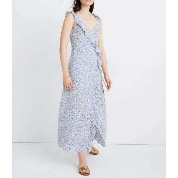 Madewell Dresses & Skirts - Madewell | Ruffled Wrap Maxi Dress in Americana Floral